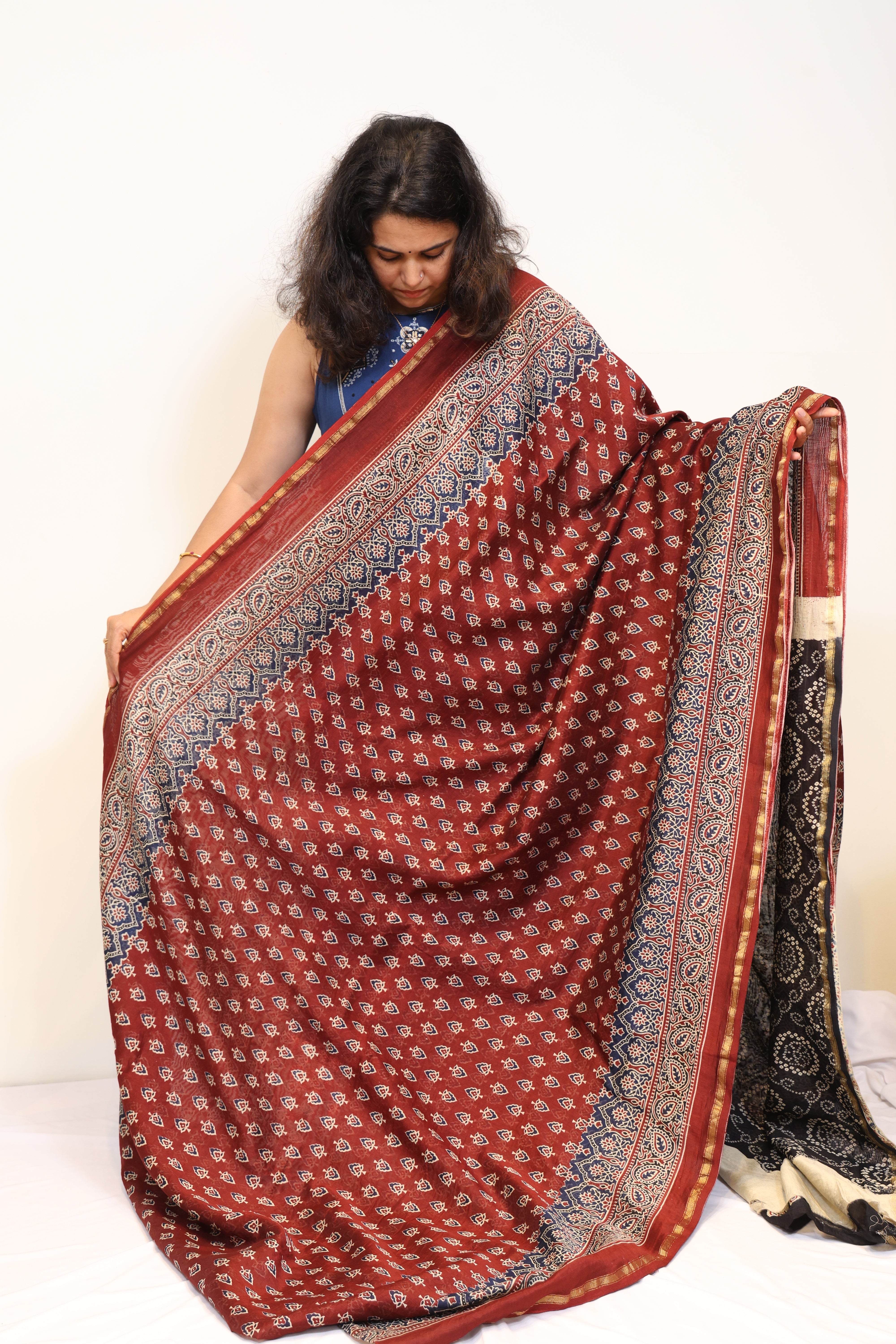 Exclusive Chanderi Silk Cotton Handblock Printed Saree