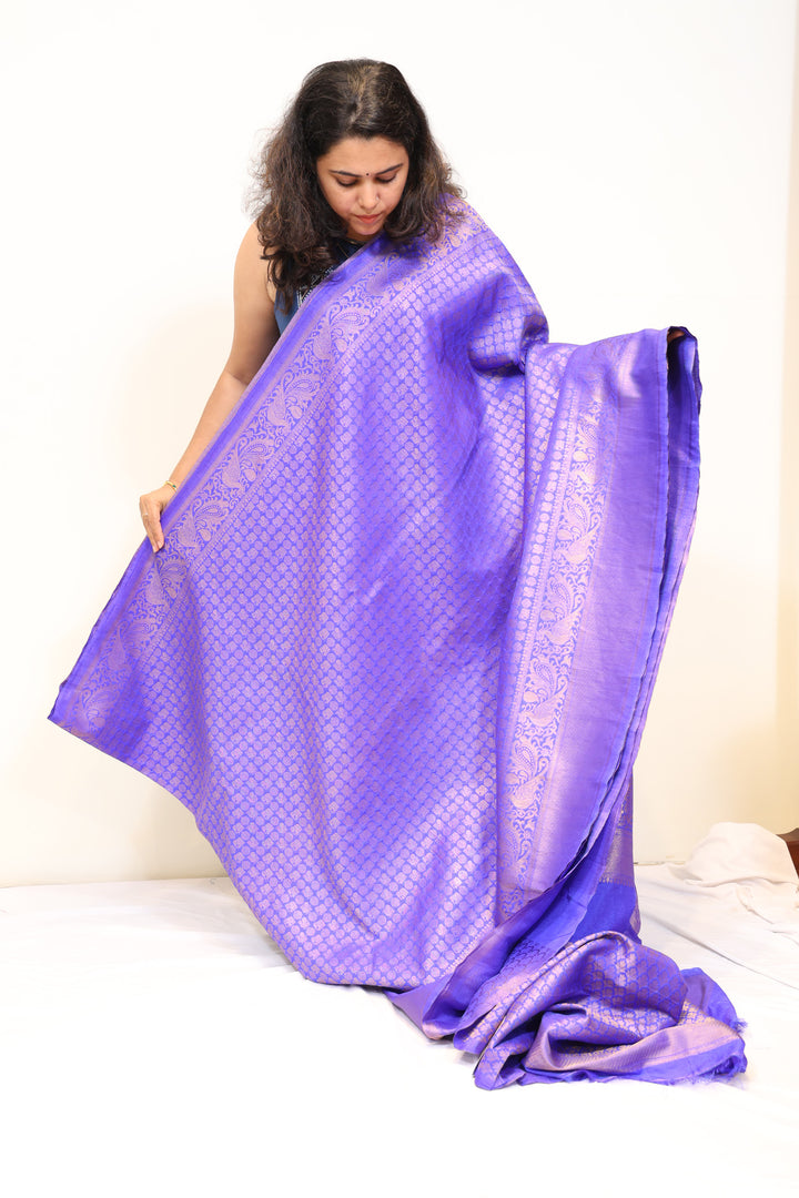 Lavender Banarasi Kubera silk