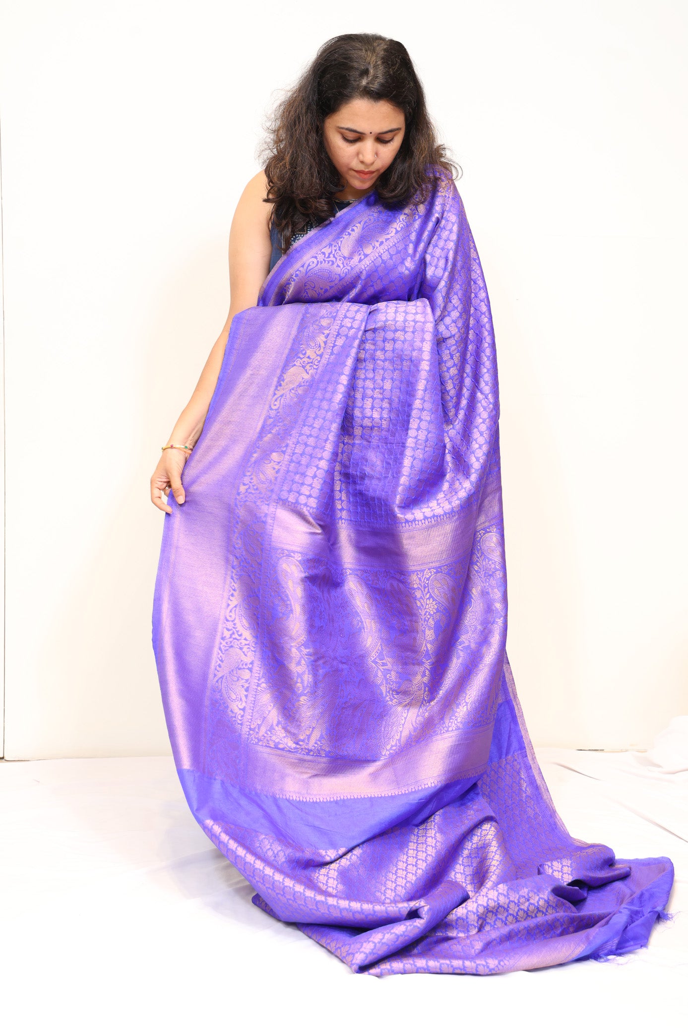 Lavender Banarasi Kubera silk