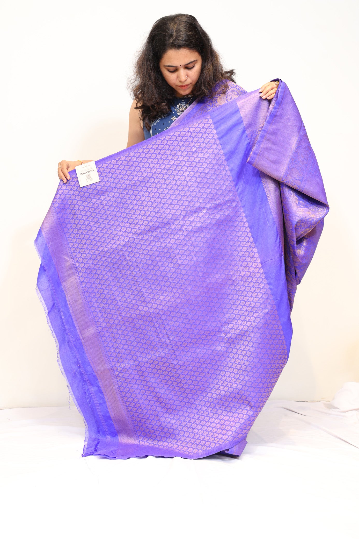 Lavender Banarasi Kubera silk