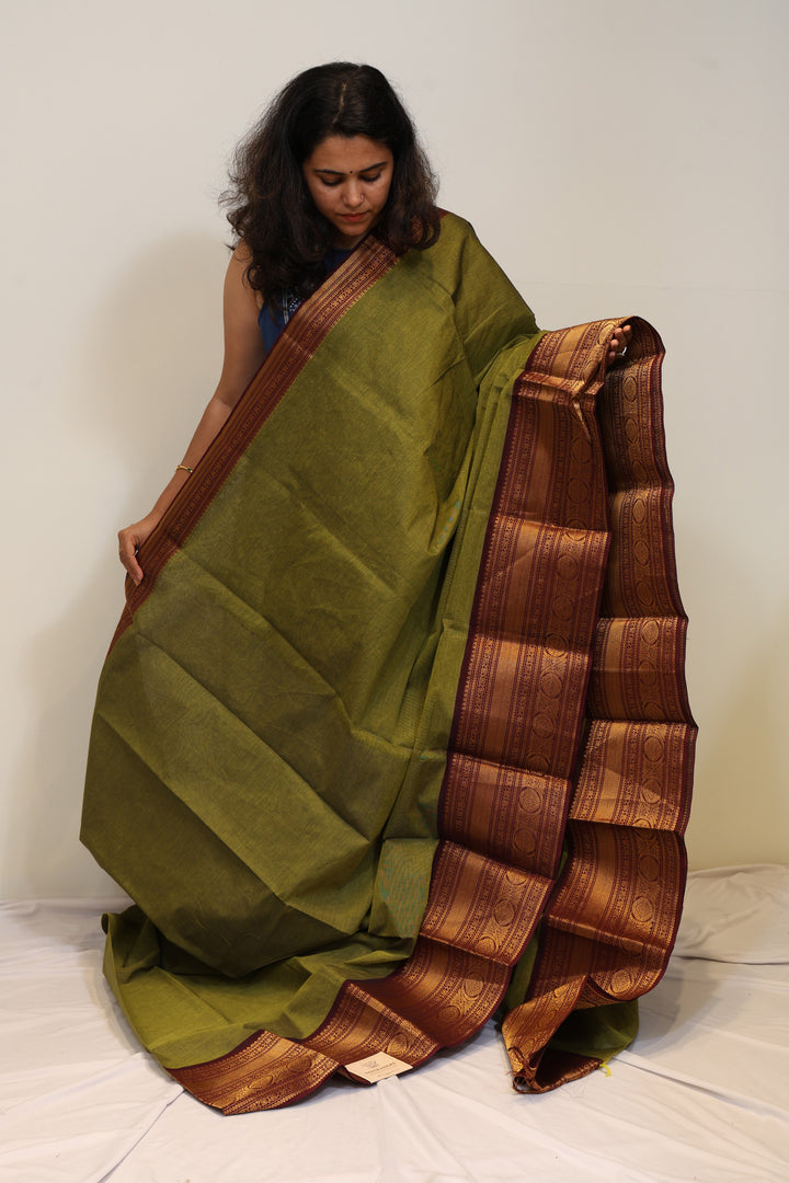 Green Kanchi Cotton Saree