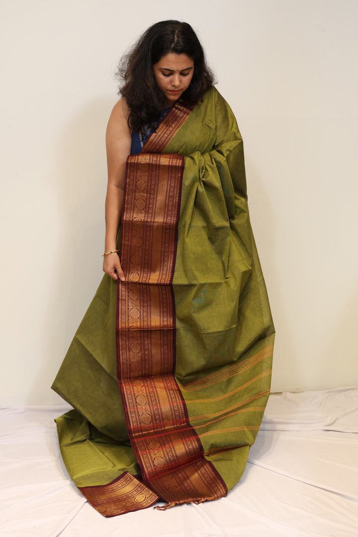 Green Kanchi Cotton Saree
